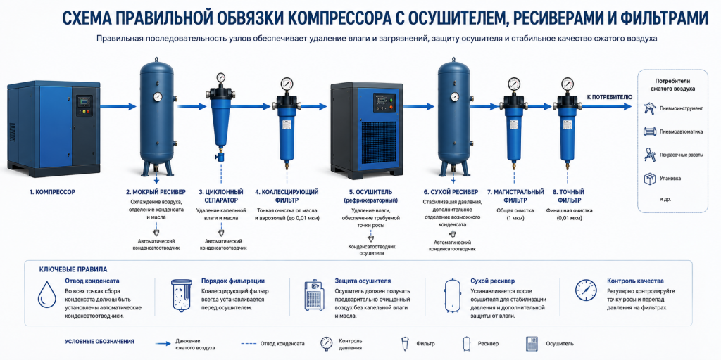 Схема правильной обвязки компрессора с осушителем, ресивером image1.png